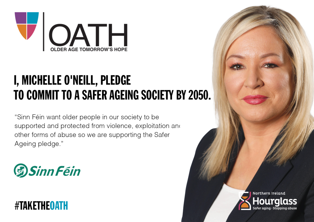 michelle o'neill Sinn Féin hourglass